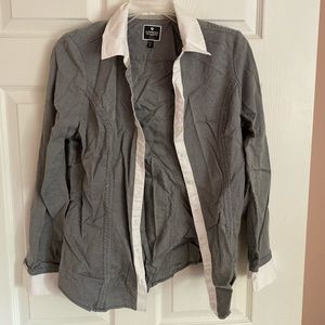 Express Gray Buttons Down Shirt